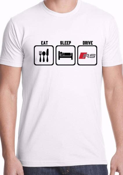 Camiseta Audi Comer/Dormir/Conducir