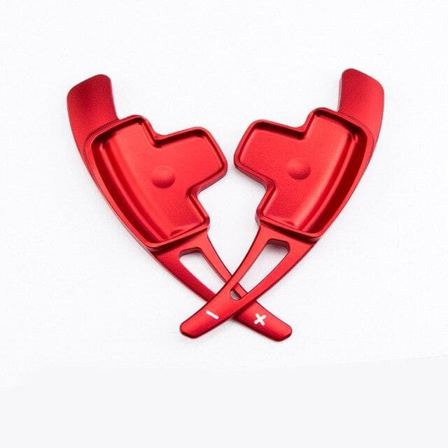Paletas De Cambio Al Volante Mercedes Corto En Rojo Aluminio