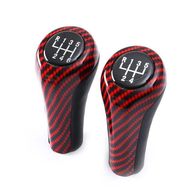 Pomo Palanca De Cambios Bmw Rojo/Negro 6 Velocidades