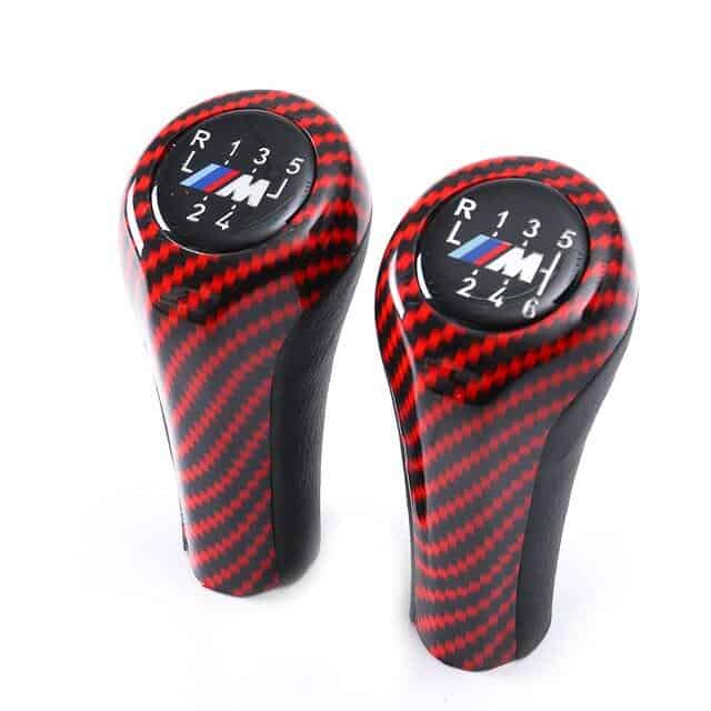Pomo Palanca De Cambios Bmw Rojo/Negro M 5 Velocidades