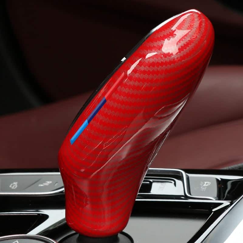 Pomo Palanca De Cambios Bmw Coque Carbone Rojo