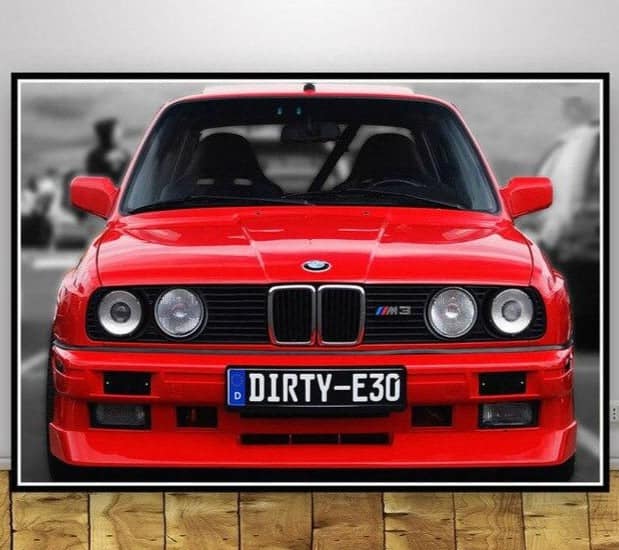 Cuadro Coche M3 E30 Retro Classic