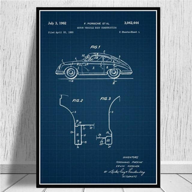 Cuadro Coche Porsche 911 1962