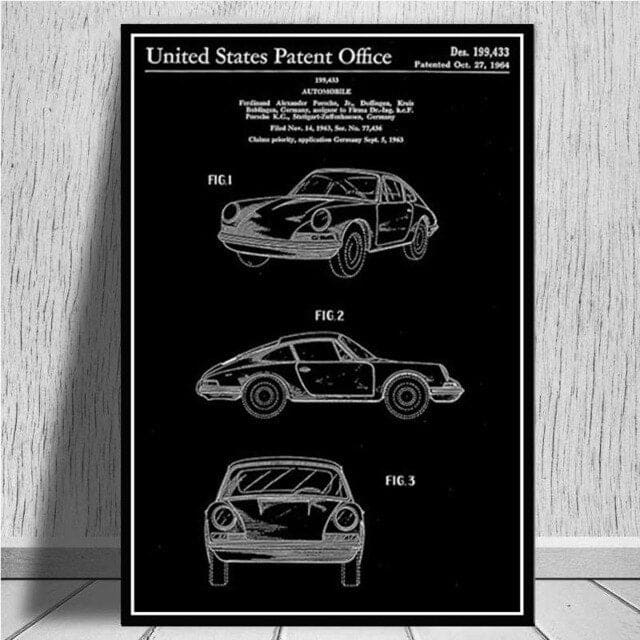 Cuadro Coche Porsche 911 Clásico