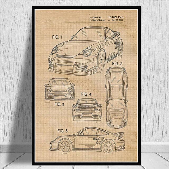 Cuadro Coche Plan 911