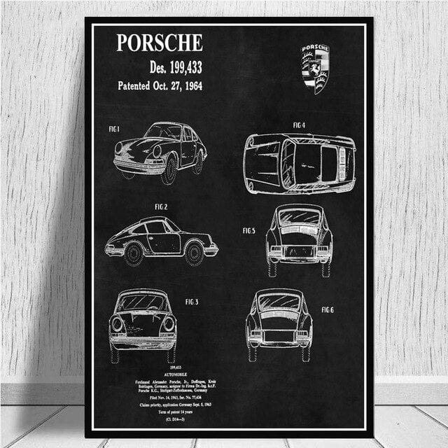 Cuadro Coche Porsche 1964