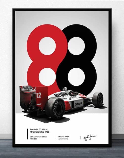 Cuadro Coche Campeón Del Mundo 1988