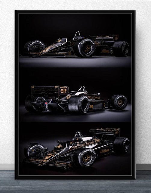 Cuadro Coche F1 Negro/Oro