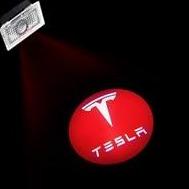 Luces De Bienvenida Para Autos Tesala Logo Red