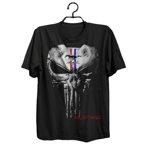Camiseta Mustang Cabeza De Muerte