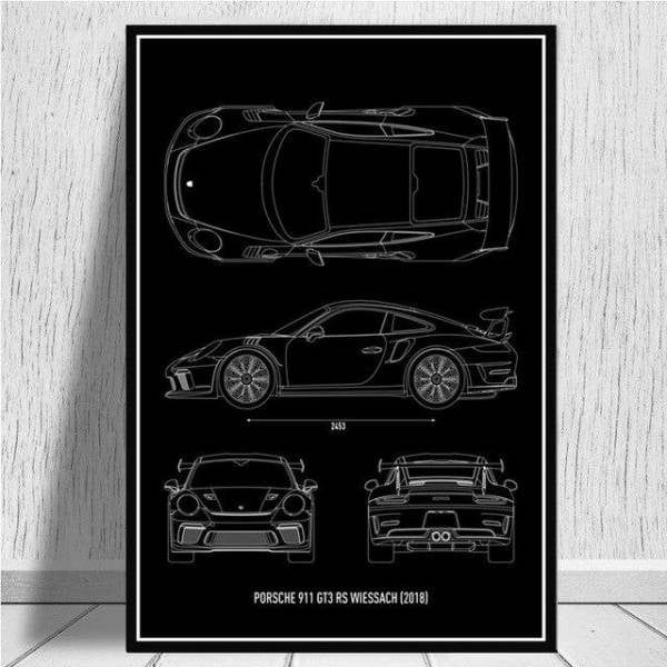 Cuadro Coche Gt3Rs 2018